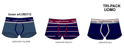 TRIS BOXER UOMO UB2112 Tellini S.r.l. Wholesale Clothing