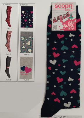 GIRL'S LONG SOCK VALENTINE Tellini S.r.l. Wholesale Clothing