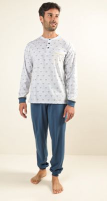 MEN'S PAJAMAS M/L Z60040 Tellini S.r.l. Wholesale Clothing